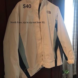 North face winter coat, zip in zip out liner.  XL